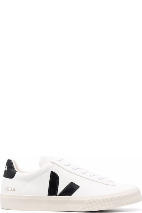 Fashion for Women Veja 'campo' White And Black Low Top Sneakers In Vegan Leather Woman