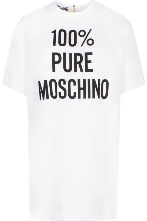 Moschino for Women Moschino Logo Printed T-shirt Mini Dress