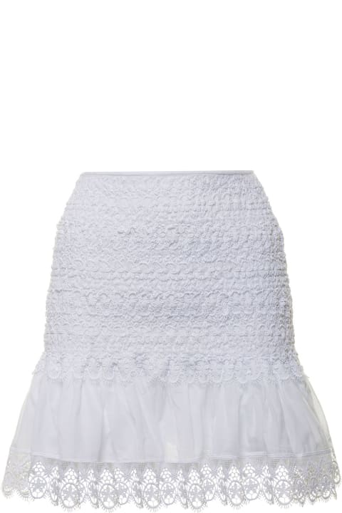 Charo Ruiz Woman's White Lace Skirt