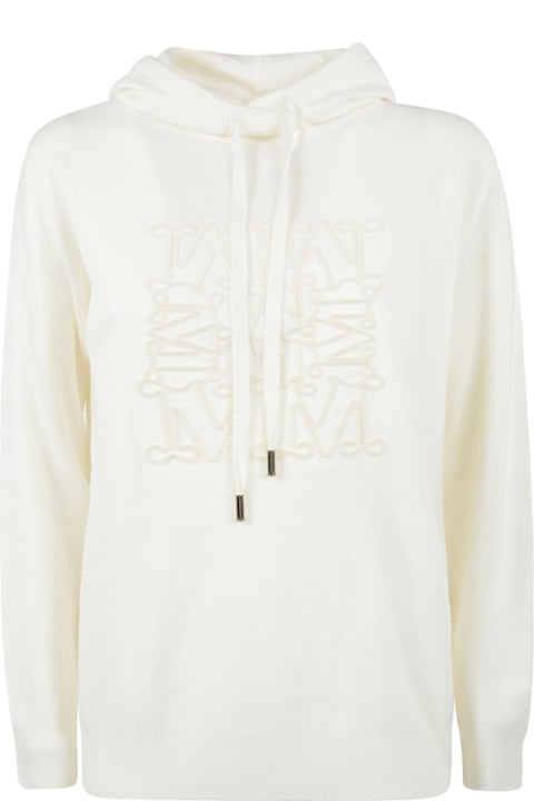 Max Mara Fleeces & Tracksuits for Women Max Mara Logo Embroidered Drawstring Hoodie