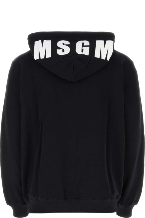 MSGM Men MSGM Black Cotton Sweatshirt