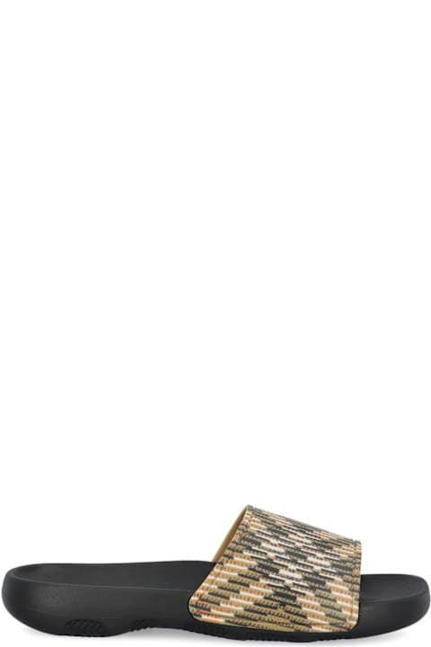 Burberry Check Pattern Slip-on Slides | italist