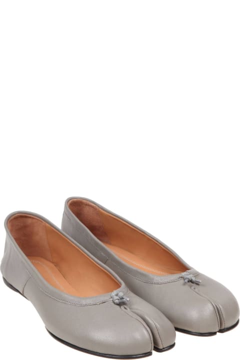 Flat Shoes for Women Maison Margiela Tabi Ballerina In Gray Leather