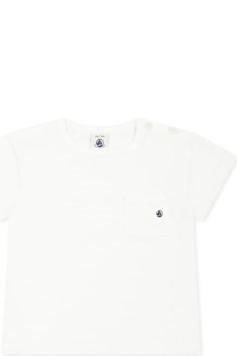 Petit Bateau for Kids Petit Bateau White T-shirt For Baby Boy