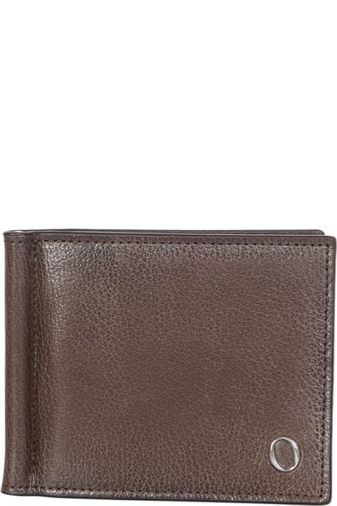 Orciani Men Orciani Dark Brown Chevrette Card Holder