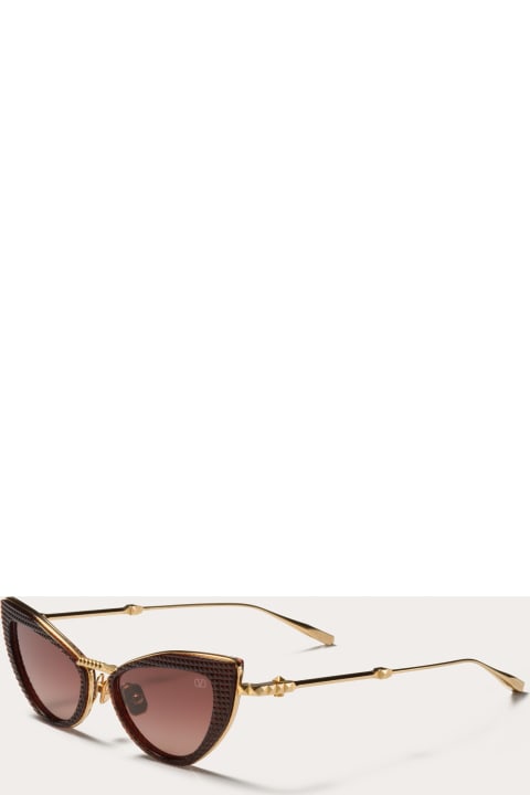 Homeware Valentino Eyewear Viii - White Gold / Crystal Burgundy Sunglasses