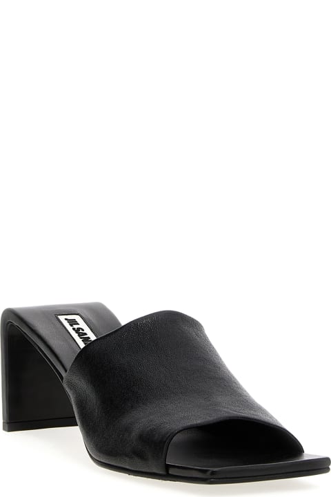 Jil Sander for Women Jil Sander Black Leather Sandals