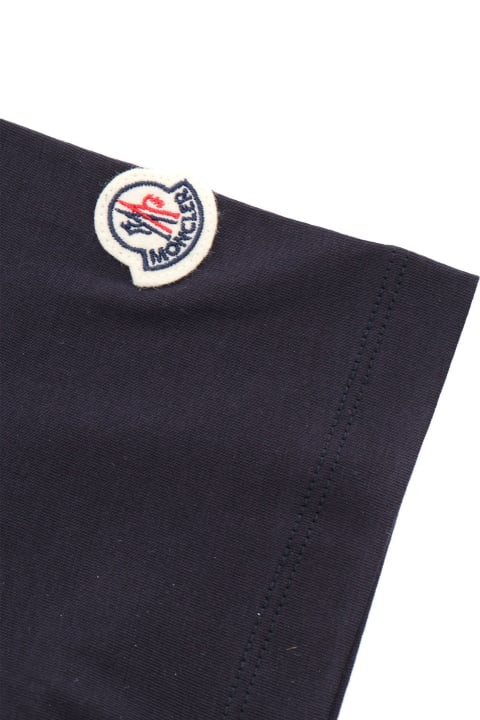 Topwear for Boys Moncler Blue T-shirt With Logo