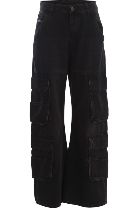 Diesel Pants & Shorts for Women Diesel Jeans Diesel "d-sire-cargo" Made Of Denim