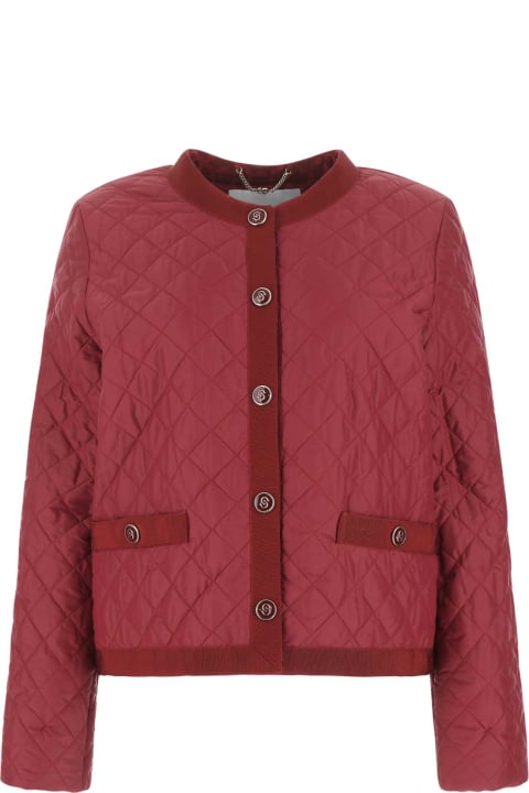 Ferragamo Coats & Jackets for Women Ferragamo Dark Red Nylon Jacket