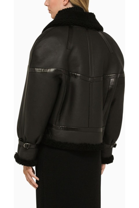 Saint Laurent Women Saint Laurent Black Leather Jacket