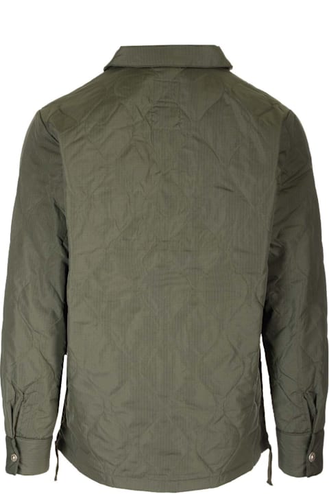 Taion Coats & Jackets for Men Taion Military Green Quilted Overshirt