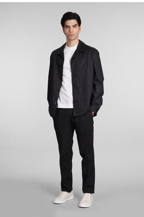 Zegna Coats & Jackets for Men Zegna Casual Jacket In Black Cotton