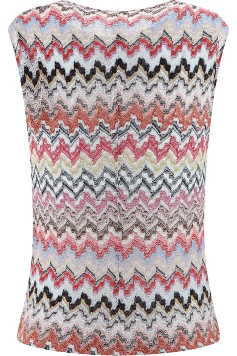 Missoni Topwear for Women Missoni Zigzag Pattern Knitted Sleeveless Top