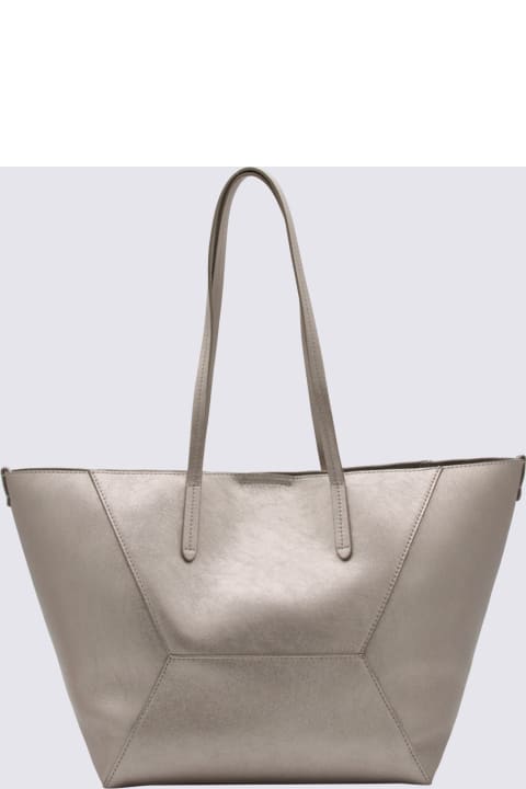 Fashion for Women Brunello Cucinelli Bronze Leather Tote Bag