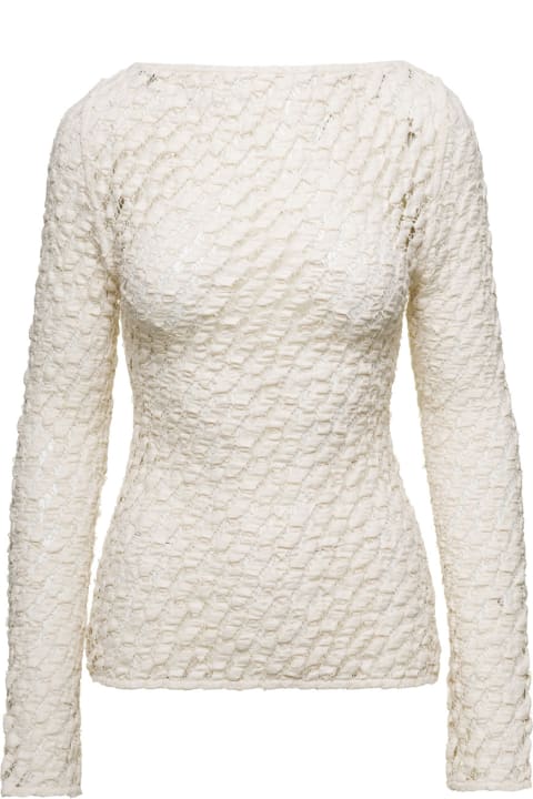 Róhe Sweaters for Women Róhe Beige Sweater With Boat Neckline In Cotton Blend Woman