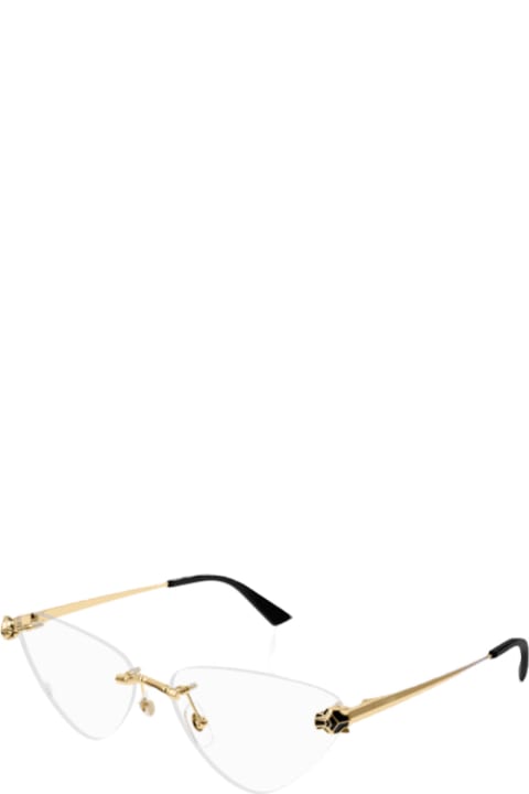 メンズ Cartier Eyewearのアイウェア Cartier Eyewear Ct0448 - Gold Glasses