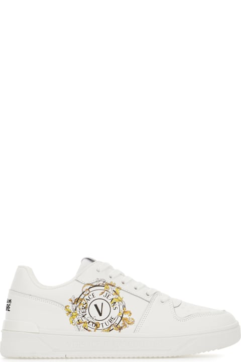 Versace Jeans Couture Sneakers for Men Versace Jeans Couture White Leather And Fabric Sneakers