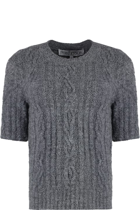 J.W. Anderson سترات لـ السيدات J.W. Anderson Short Sleeve Sweater