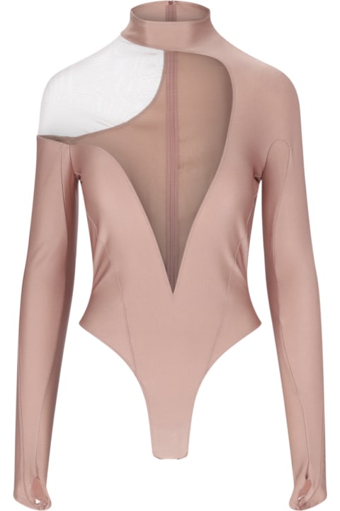 Underwear & Nightwear for Women Mugler 'asymmetric Illusion' Bodysuit