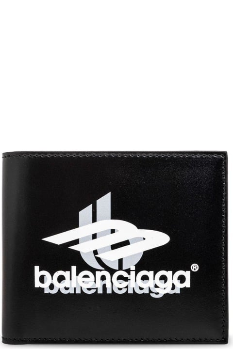 Fashion for Men Balenciaga Logo Printed Bifold Wallet