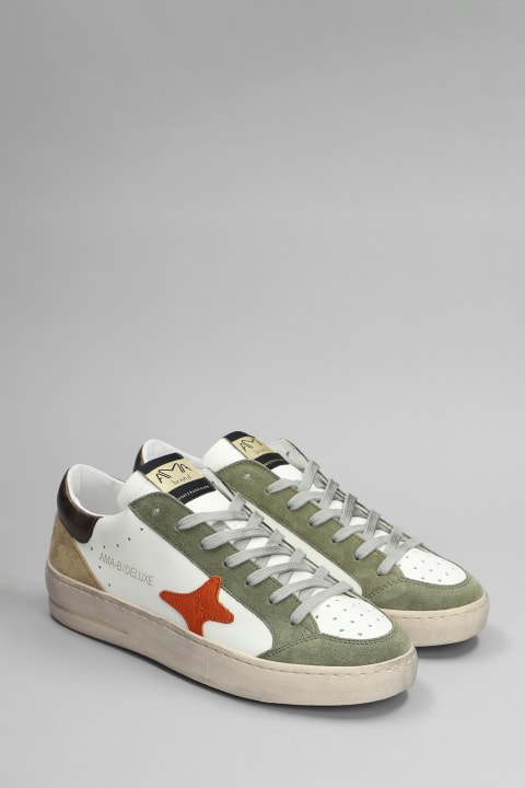 AMA-BRAND Sneakers for Men AMA-BRAND Sneakers In White Suede And Leather