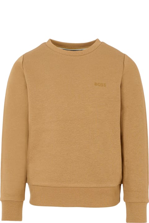 Homeware Hugo Boss Brown Sweatshirt For Boy With Logo