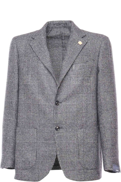 Lardini for Men Lardini Prince Of Wales Check Jacket