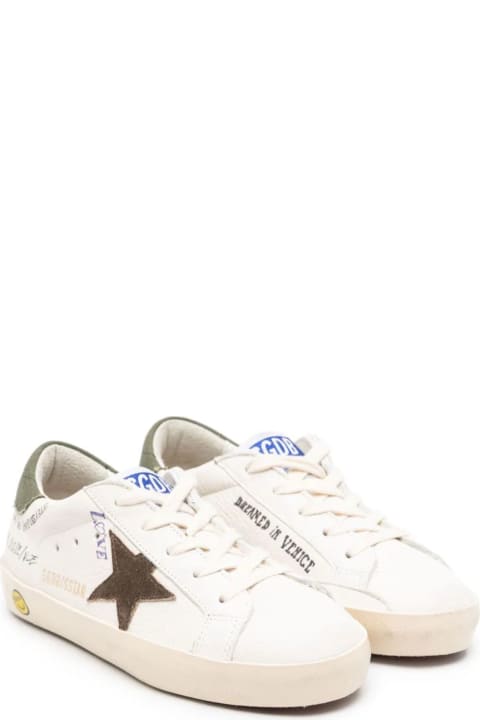 Golden Goose Sale for Kids Golden Goose White Leather Sneakers