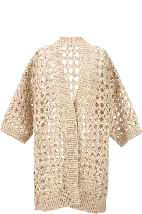 Sweaters for Women Brunello Cucinelli Openwork Knit Cardigan