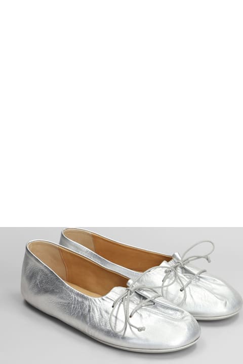 Marsell for Women Marsell Girella Ballet Flats In Silver Leather