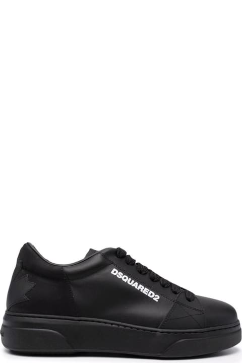 Dsquared2 Sneakers for Men Dsquared2 Black Leather Sneakers