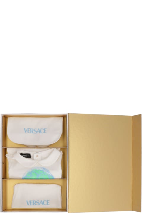 Young Versace for Kids Young Versace Baby-romper, Hat And Bib Gift Box