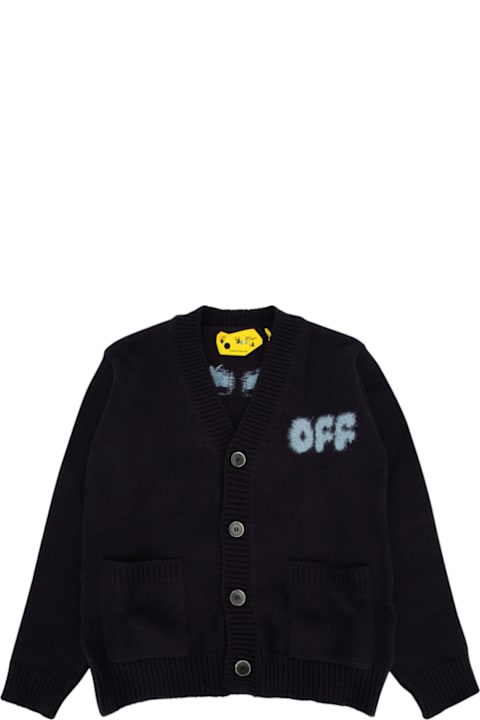 Off-White Sweaters & Sweatshirts for Boys Off-White Arrow Chunky Knit Cardigan Black Light