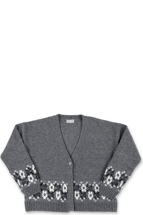 Sweaters & Sweatshirts for Girls Il Gufo Cardigan Flower