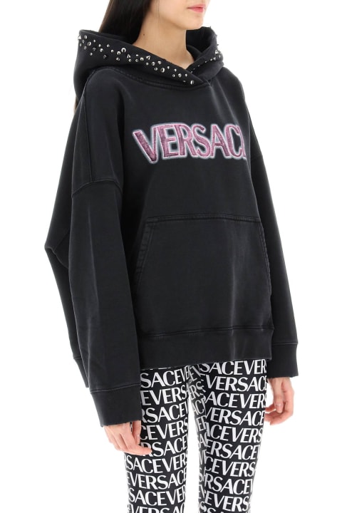 Fleeces & Tracksuits for Women Versace Cotton Logo Sweatshirt
