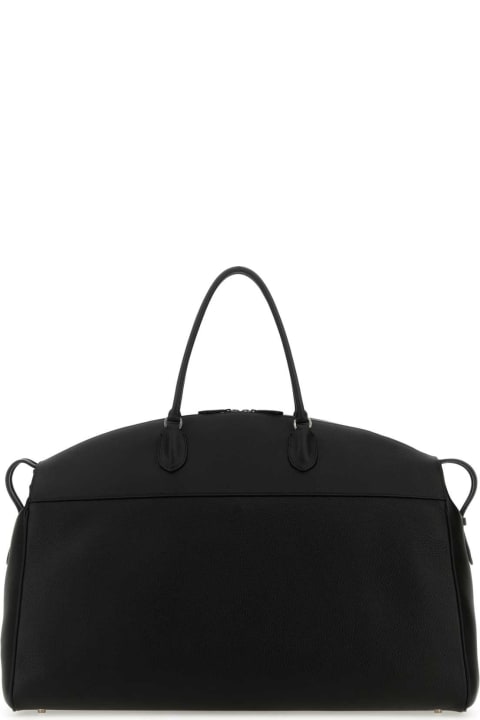 Bags for Women The Row Black Leather George Travel Bag