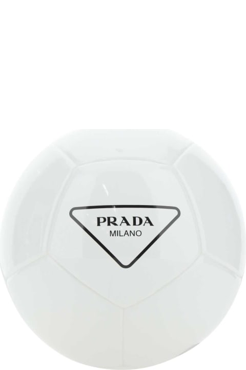 Prada for Men Prada White Rubber Soccer Ball