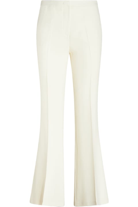 Etro Pants & Shorts for Women Etro Flare Trousers In White Cady Stretch