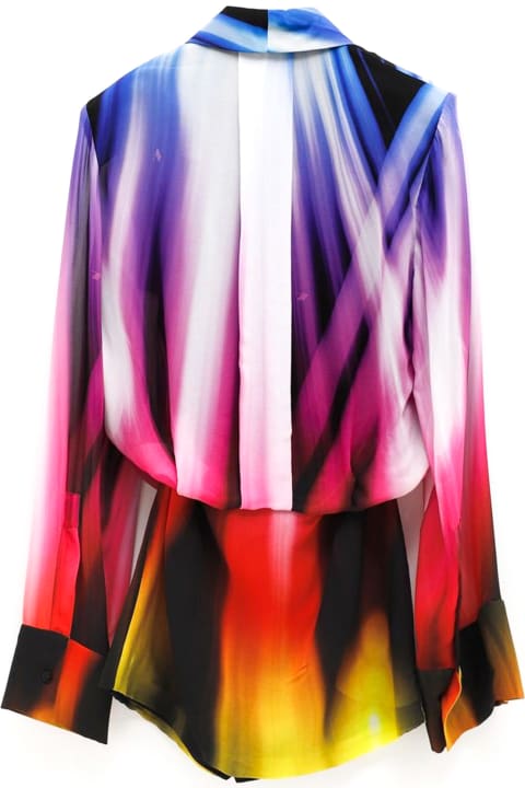 'margot' Mini Dress In Multicolor Georgette