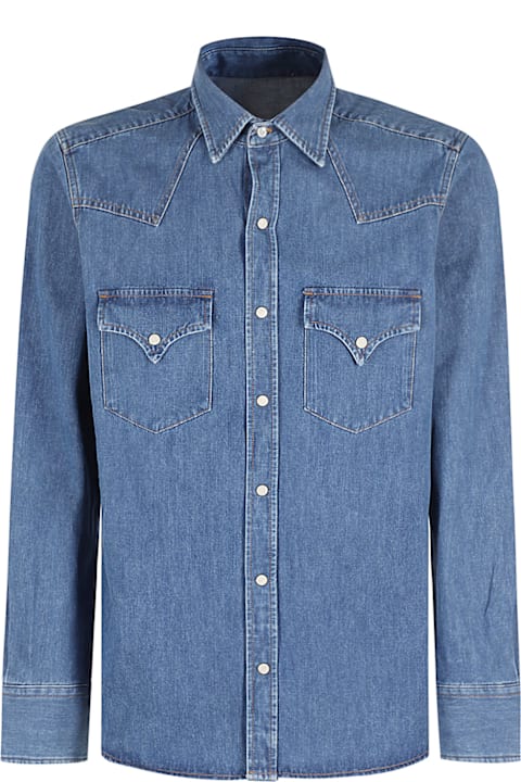 Fortela قمصان لـ القسم الرجالي Fortela Texan Shirt Denim