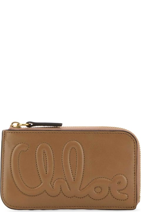 Chloé Wallets for Women Chloé Antiqued Pink Leather Wallet