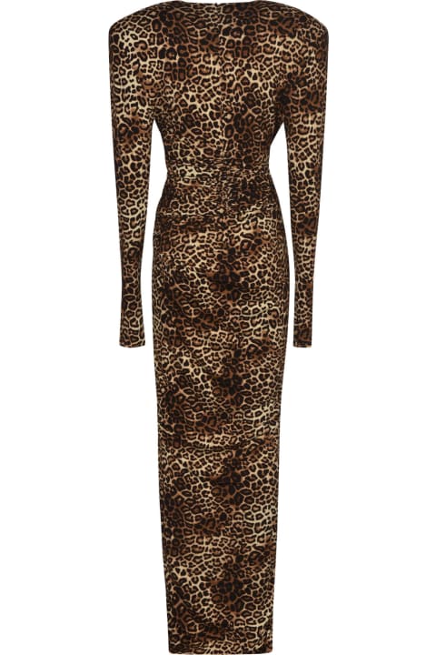 V-neck Leopard Dress