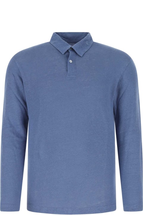 Hartford Topwear for Men Hartford Light-blue Linen Polo Shirt