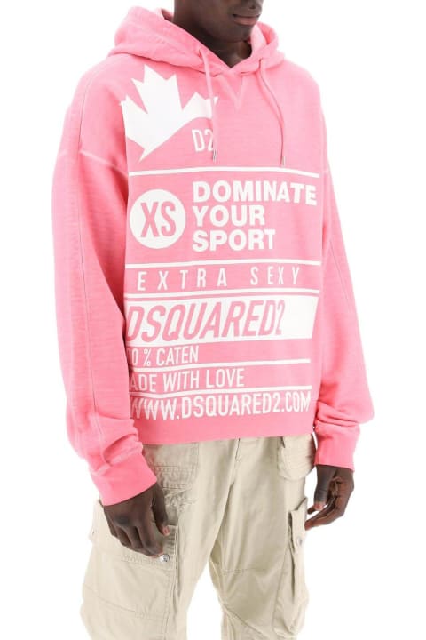 Dsquared2 Fleeces & Tracksuits for Men Dsquared2 Logo-printed Drawstring Hoodie