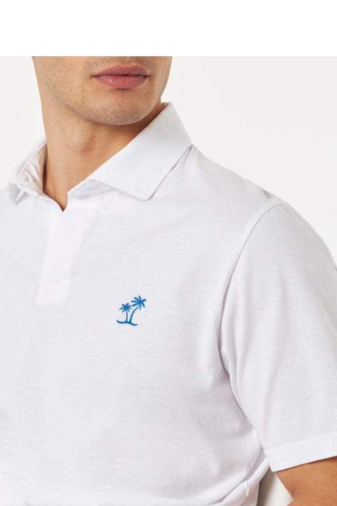 Homeware MC2 Saint Barth White Cotton Jersey Man Polo