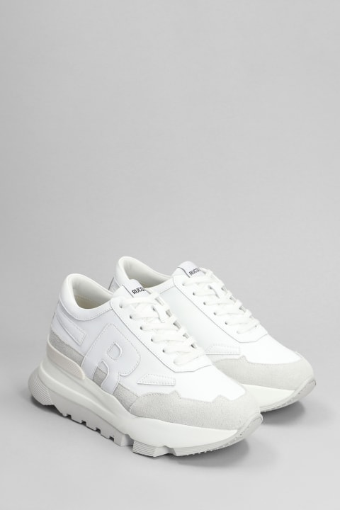 Ruco Line Sneakers for Women Ruco Line Aki Sneakers In White Suede And Leather