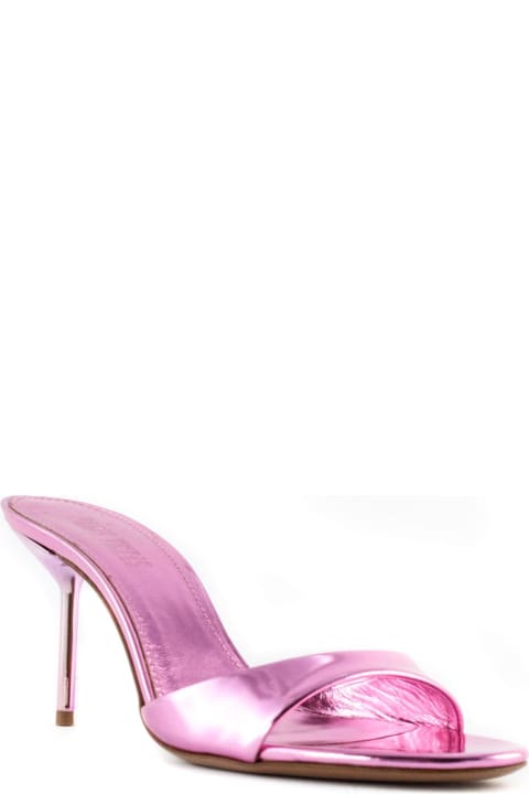 Paris Texas Sandals for Women Paris Texas Pink Mirrored Leather Lidia Mule