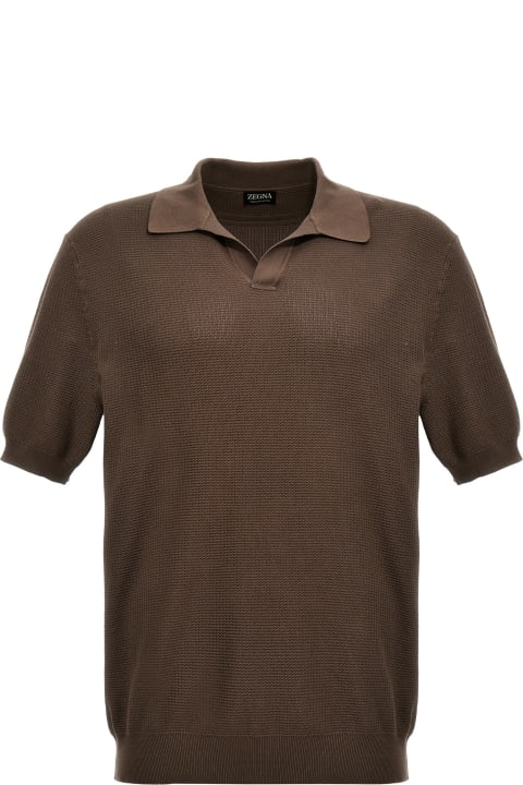 Zegna Clothing for Men Zegna Knitted Polo Shirt