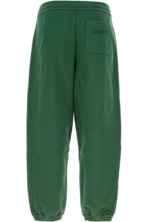 Gucci Pants for Men Gucci Green Cotton Joggers